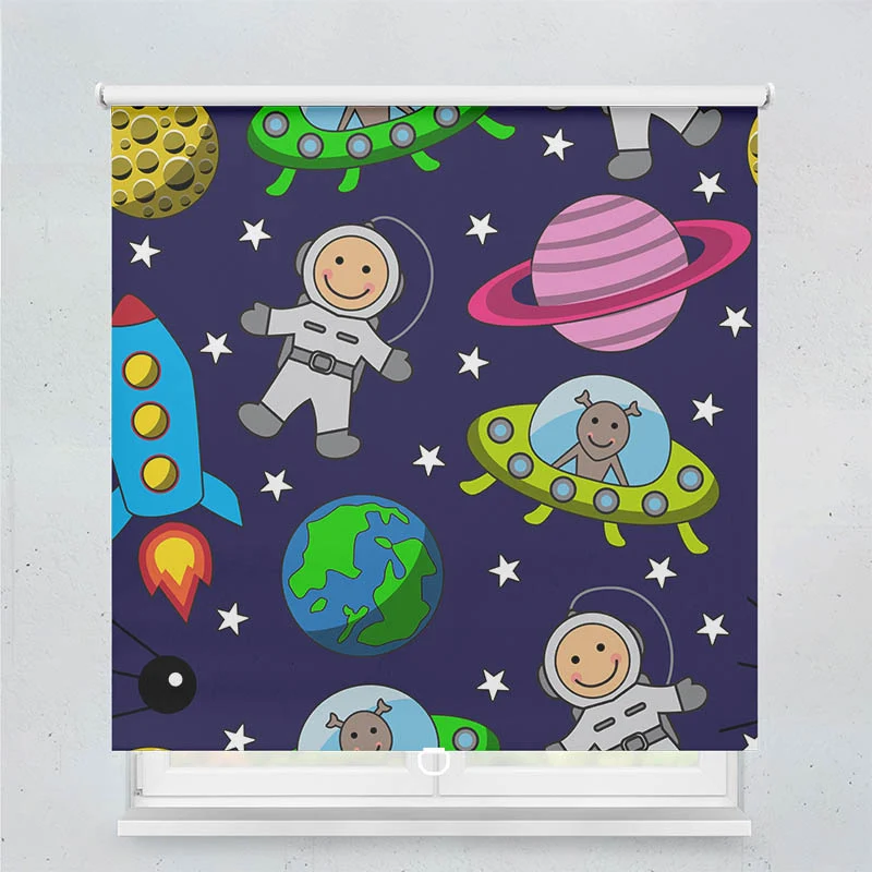 Springrollo Motiv "Astronauten im Weltraum"