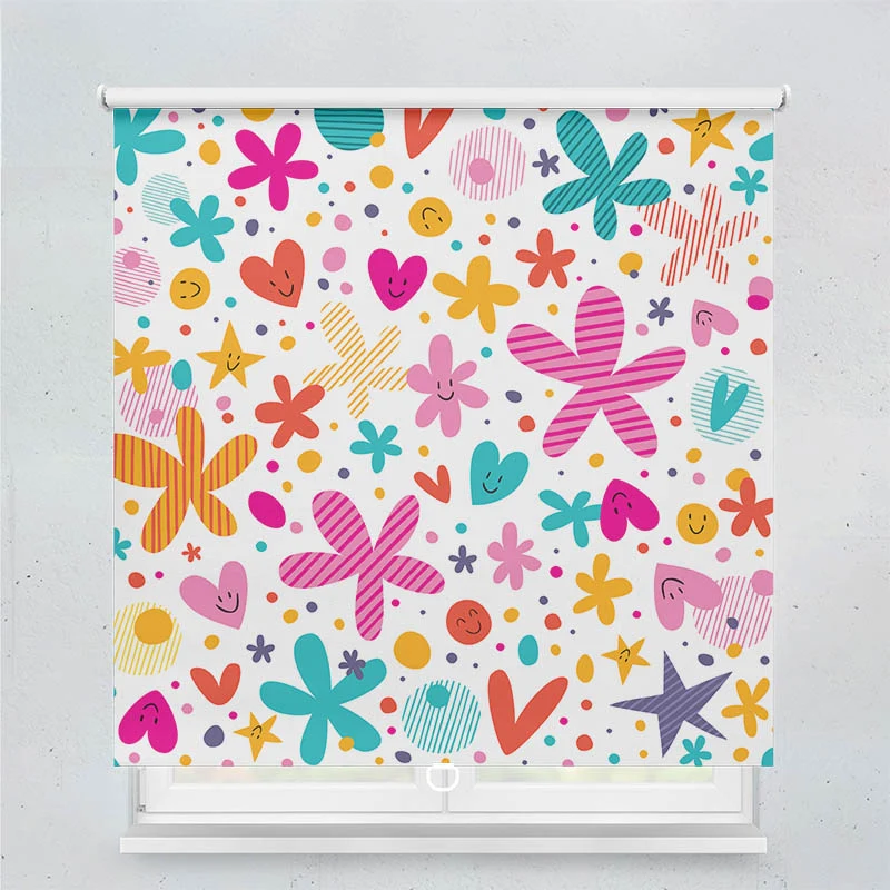 Springrollo Motiv "Herzen und Sterne"
