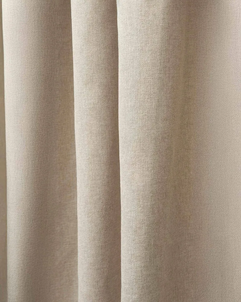 Laborien Linen Look Textured Custom Curtain