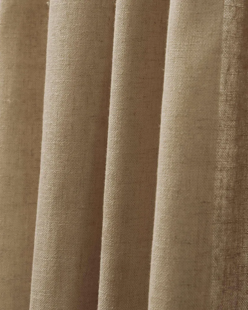 Chloe Linen Look Burlap Textured Sheer Curtain