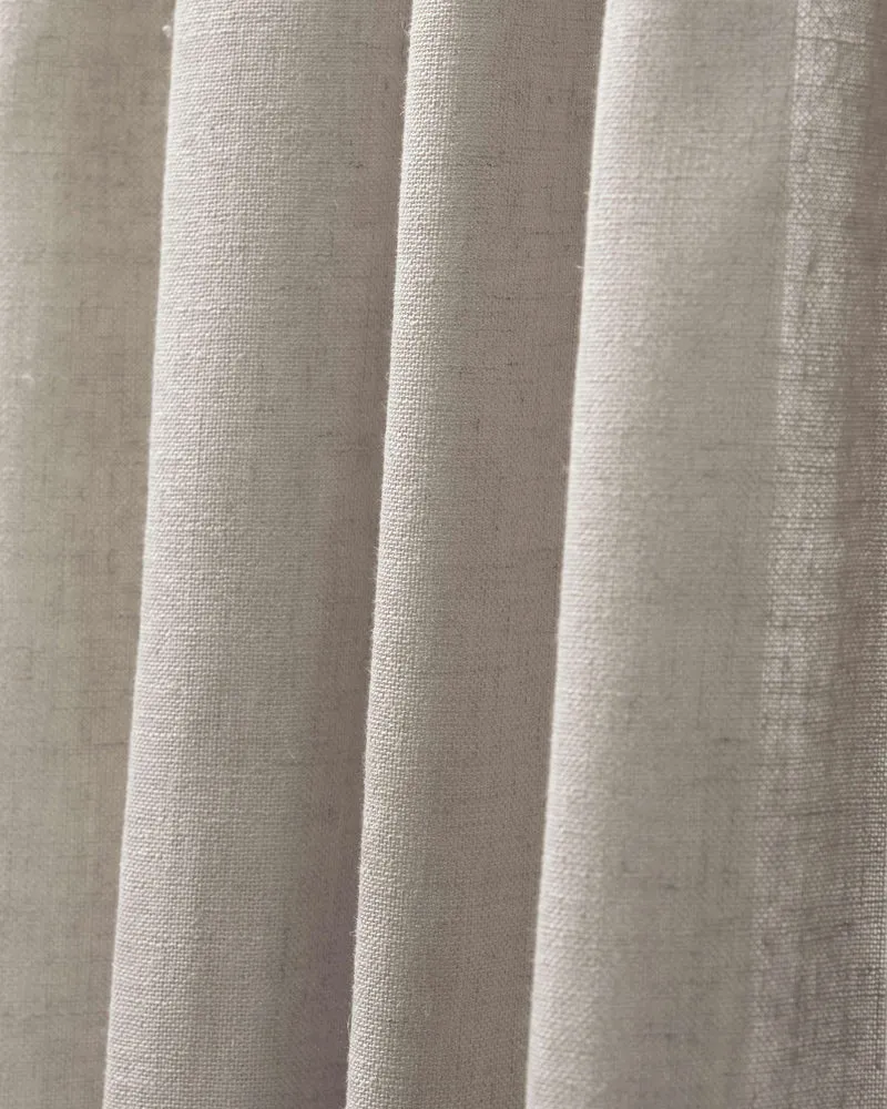 Chloe Linen Look Burlap Textured Sheer Curtain