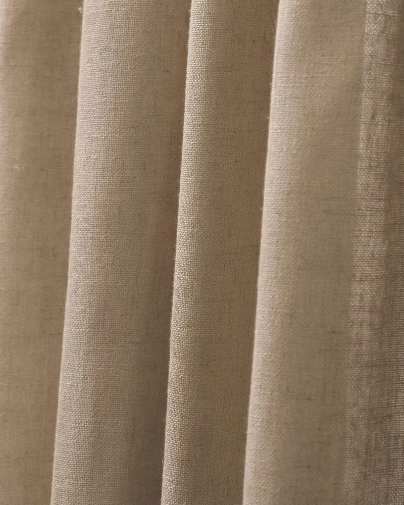 Chloe Linen Look Burlap Textured Sheer Curtain