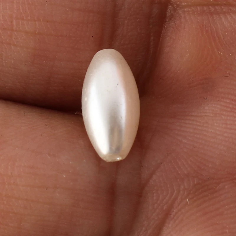 Wedding Veil Dress Rice Shaped DIY Loose Beads Imitation Pearl Headwear Accessary 100pcs