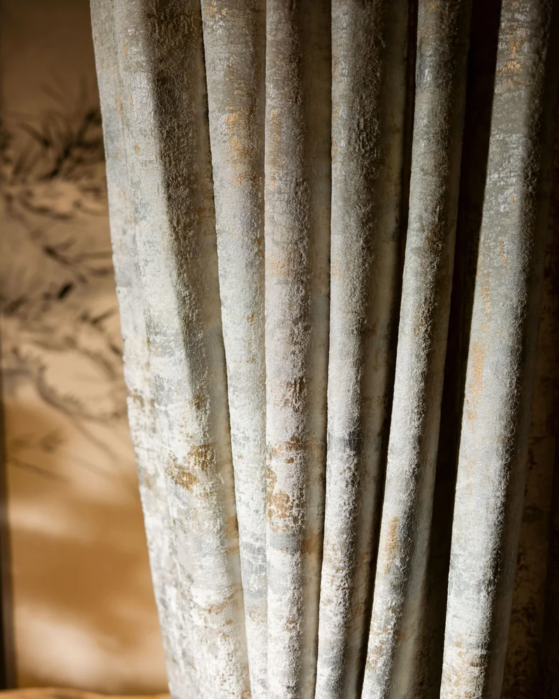 Impression Foil Printed Velvet Patterned Custom Curtain | Designed in Italy
