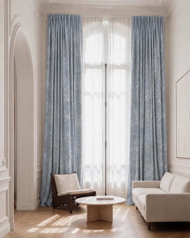 Impression Foil Printed Velvet Patterned Custom Curtain | Designed in Italy