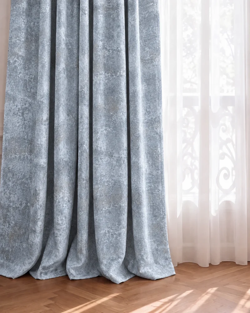Impression Foil Printed Velvet Patterned Custom Curtain | Designed in Italy