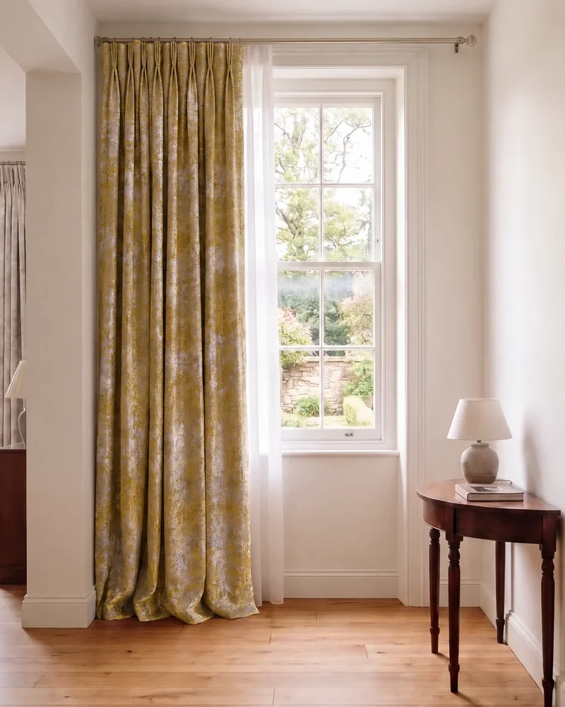 Impression Foil Printed Velvet Patterned Custom Curtain | Designed in Italy