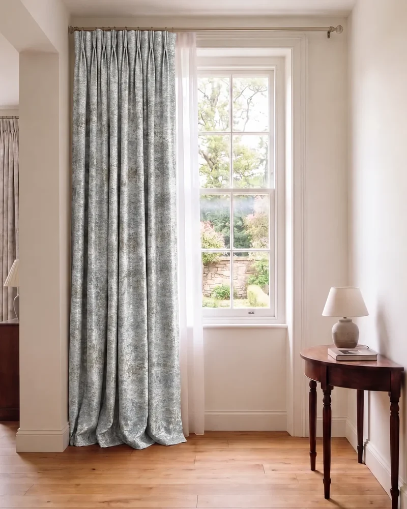 Impression Foil Printed Velvet Patterned Custom Curtain | Designed in Italy