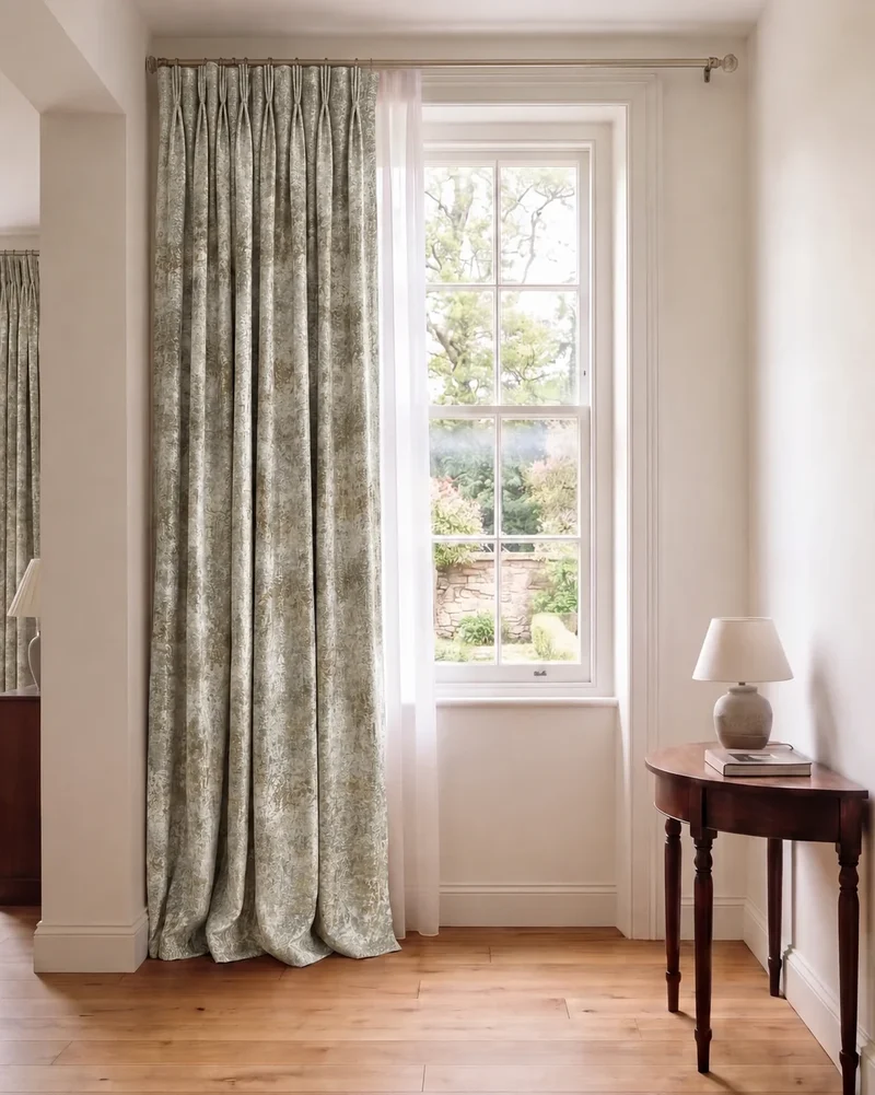 Impression Foil Printed Velvet Patterned Custom Curtain | Designed in Italy