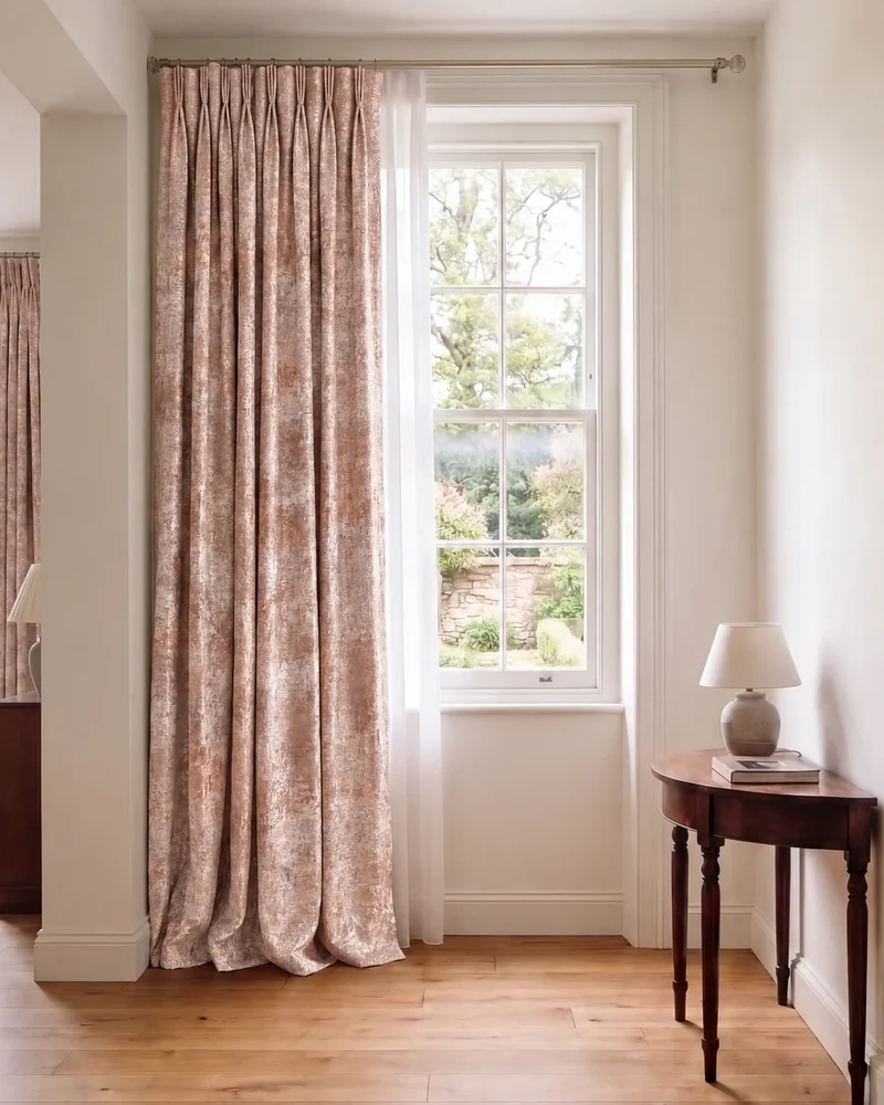Impression Foil Printed Velvet Patterned Custom Curtain | Designed in Italy