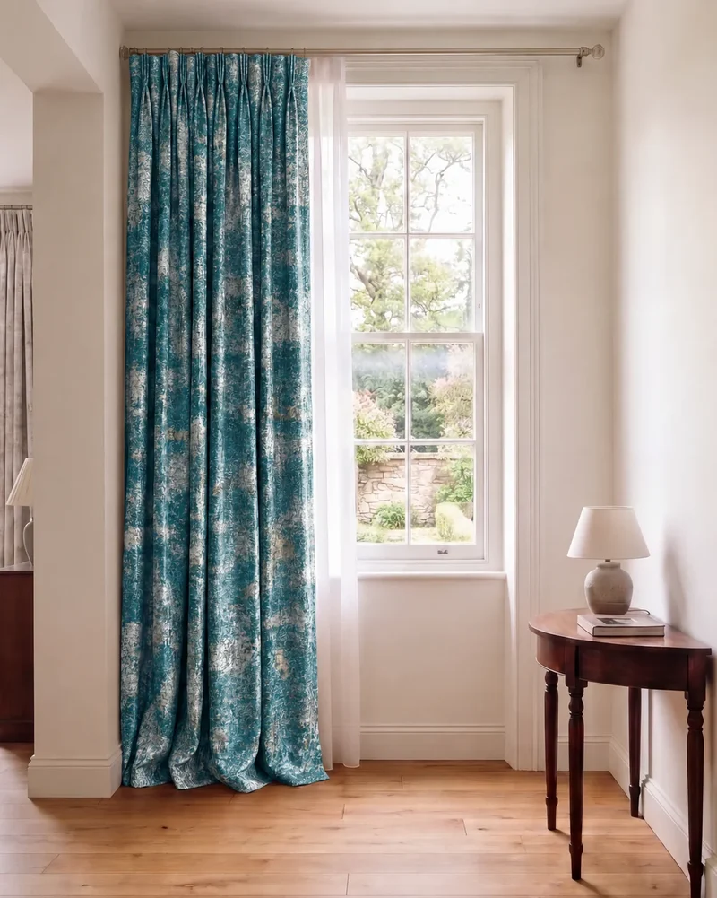 Impression Foil Printed Velvet Patterned Custom Curtain | Designed in Italy