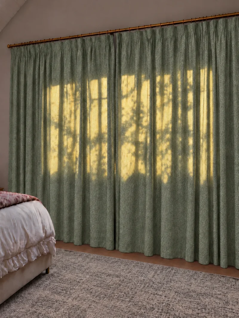 Ivy Linen Look Heavyweight Herringbone Textured Custom Curtain