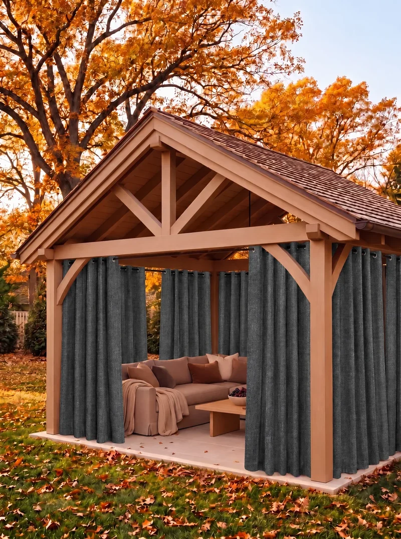 Boston High-Performing Fade-Resistant Waterproof Custom Outdoor Curtain