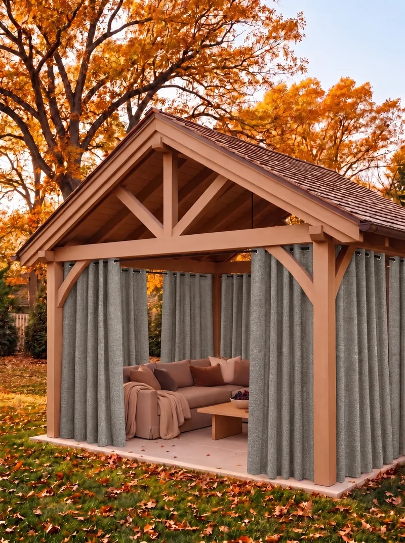 Boston High-Performing Fade-Resistant Waterproof Custom Outdoor Curtain