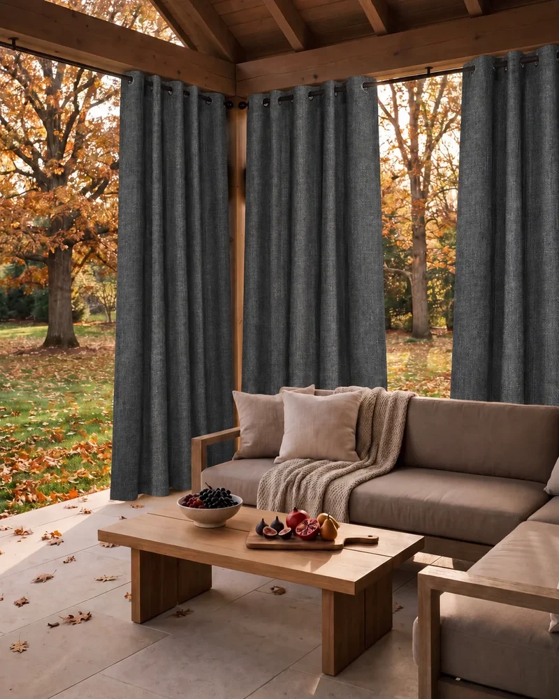 Boston High-Performing Fade-Resistant Waterproof Custom Outdoor Curtain
