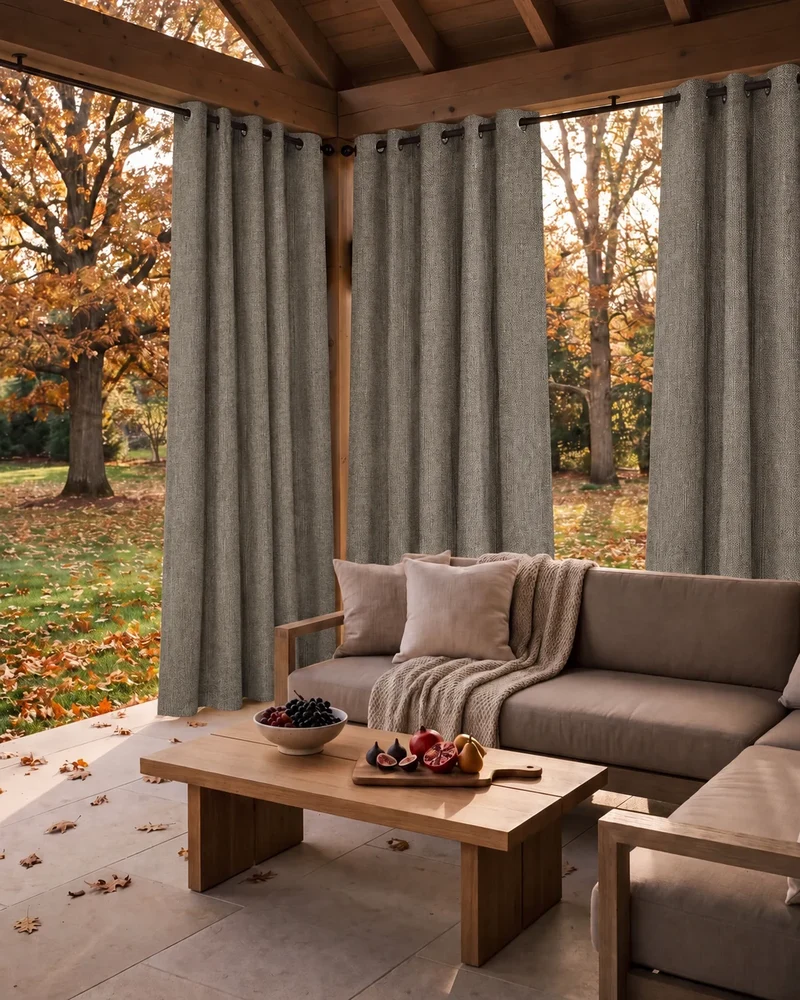 Boston High-Performing Fade-Resistant Waterproof Custom Outdoor Curtain