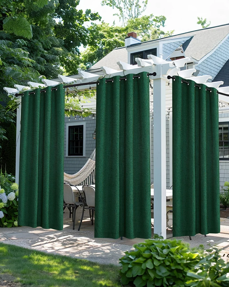 Munich Woven Patterned Textured Waterproof Custom Outdoor Curtain