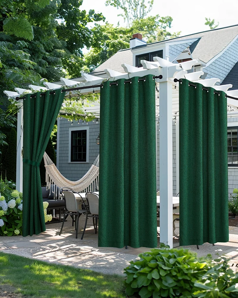 Munich Woven Patterned Textured Waterproof Custom Outdoor Curtain