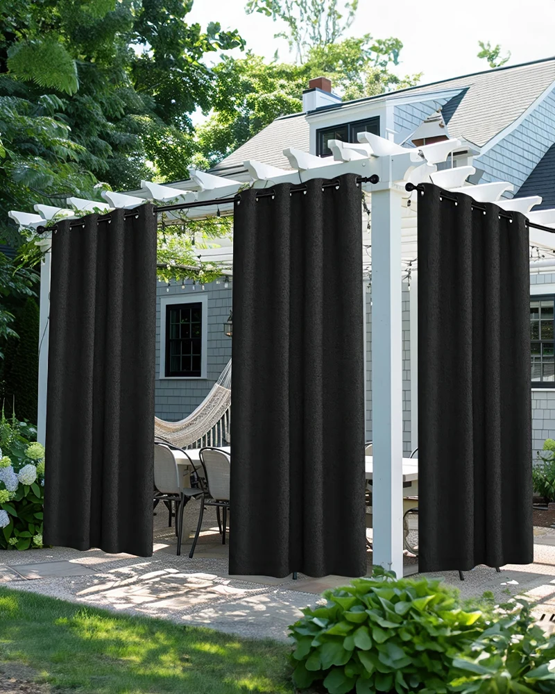 Munich Woven Patterned Textured Waterproof Custom Outdoor Curtain