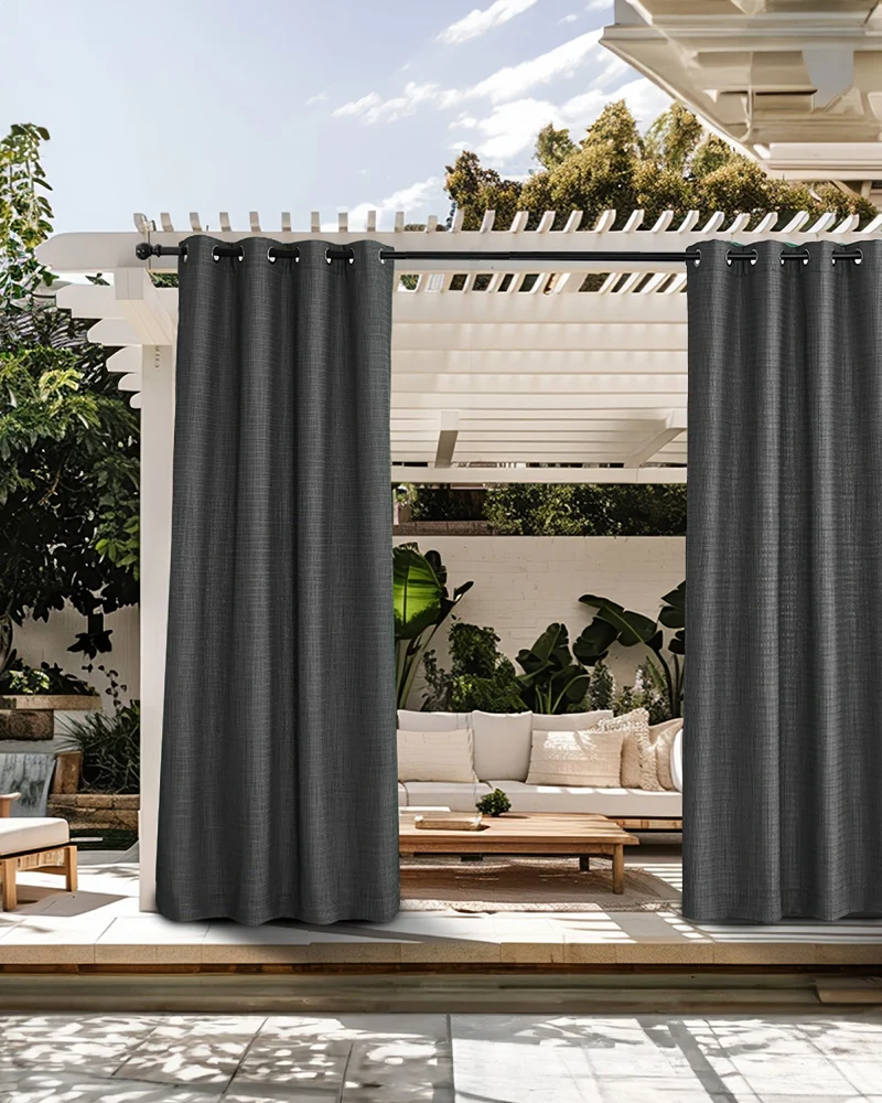 Bohemia Crisscross Woven Patterned Textured Waterproof Custom Outdoor Curtain
