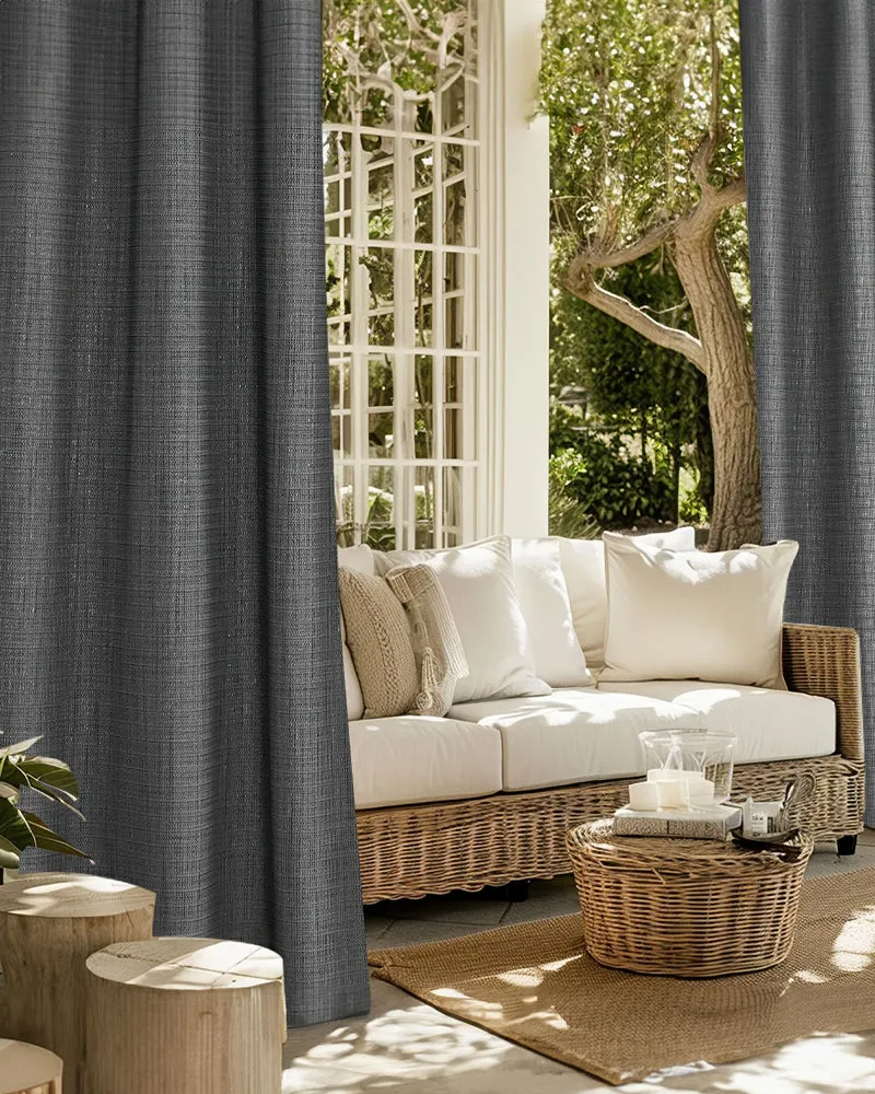 Bohemia Crisscross Woven Patterned Textured Waterproof Custom Outdoor Curtain