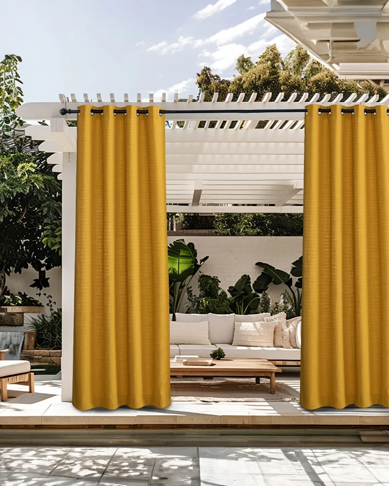 Bohemia Crisscross Woven Patterned Textured Waterproof Custom Outdoor Curtain