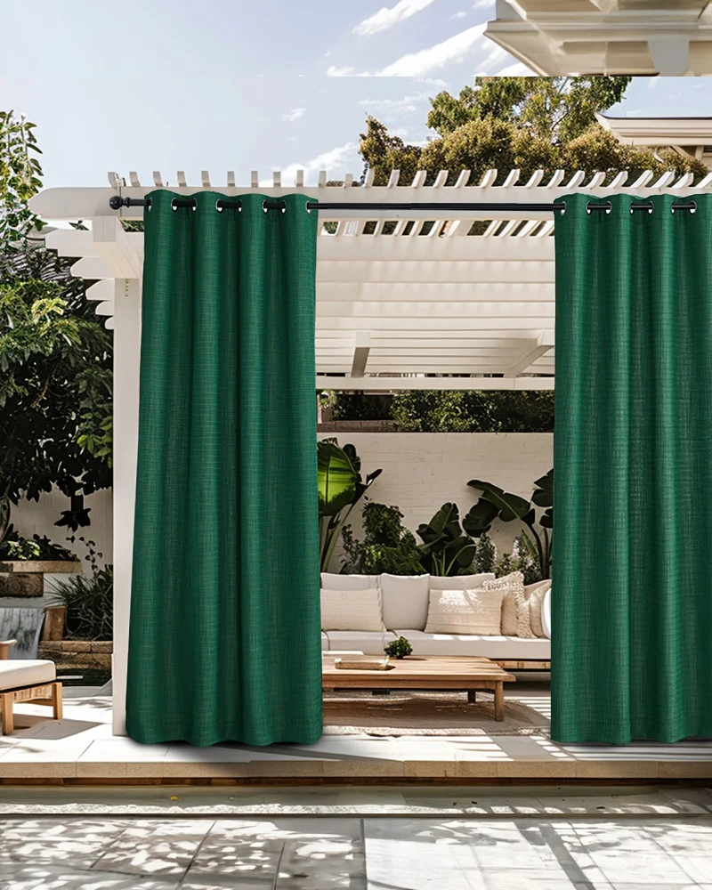 Bohemia Crisscross Woven Patterned Textured Waterproof Custom Outdoor Curtain