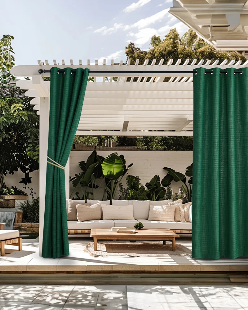 Bohemia Crisscross Woven Patterned Textured Waterproof Custom Outdoor Curtain