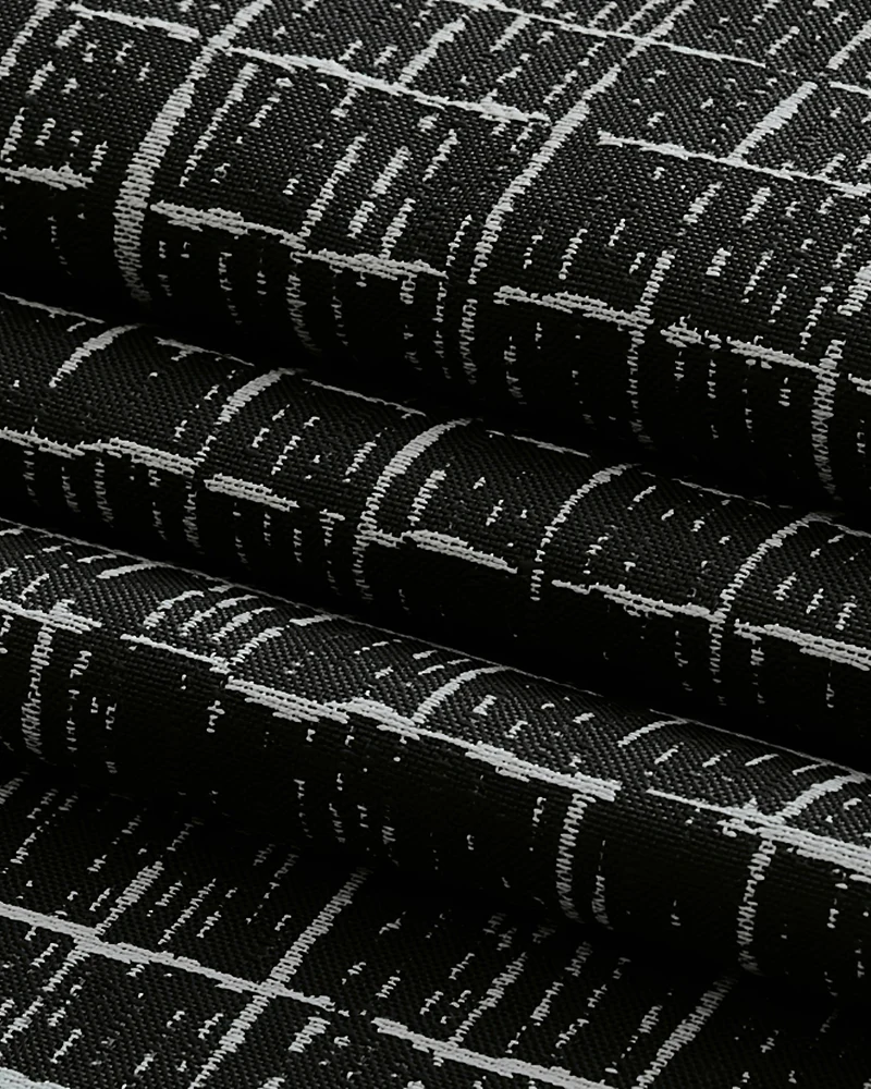 New York Grid Patterned Textured Waterproof Custom Outdoor Curtain