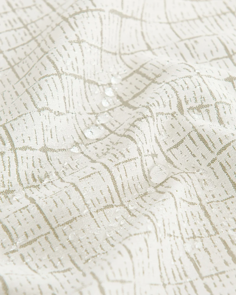 New York Grid Patterned Textured Waterproof Custom Outdoor Curtain