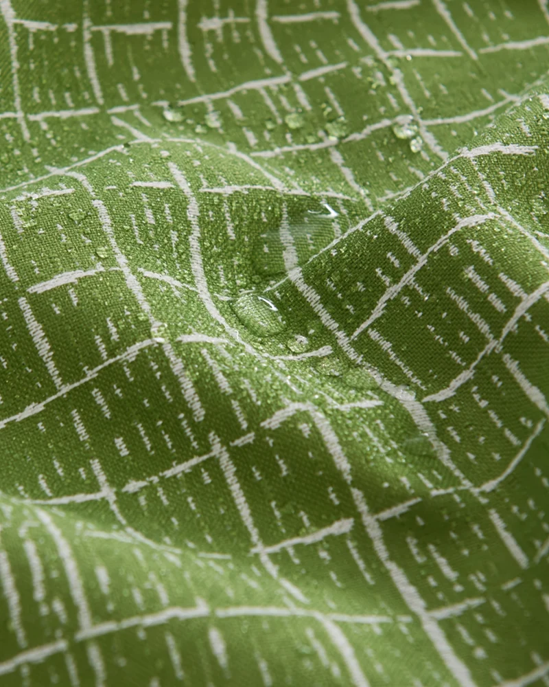 New York Grid Patterned Textured Waterproof Custom Outdoor Curtain