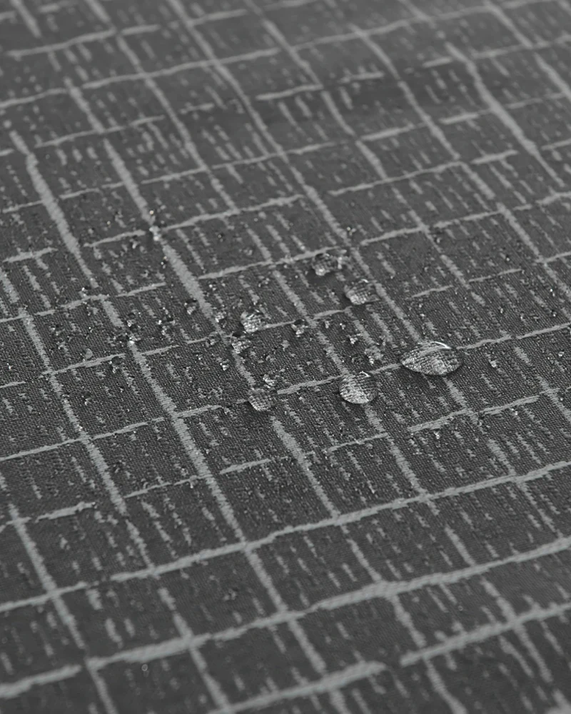 New York Grid Patterned Textured Waterproof Custom Outdoor Curtain