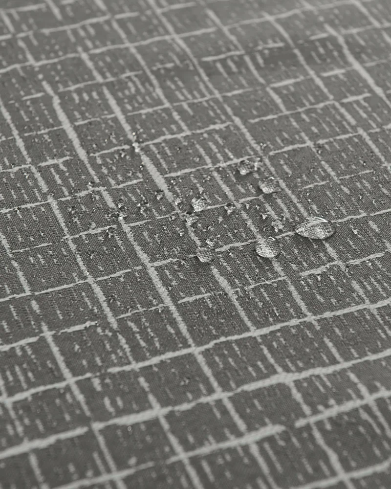 New York Grid Patterned Textured Waterproof Custom Outdoor Curtain