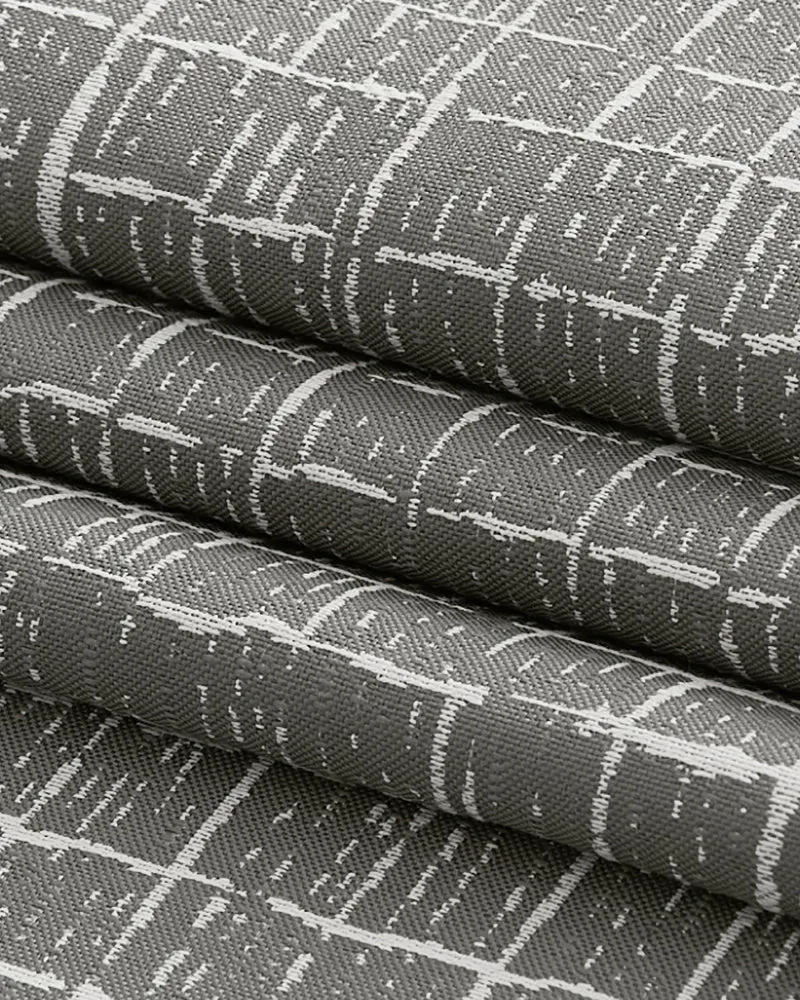New York Grid Patterned Textured Waterproof Custom Outdoor Curtain