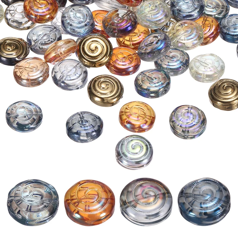 120Pcs Crystal Candy Bead, Lollipop Glass Beads Round Spacer Bead, Multicolor