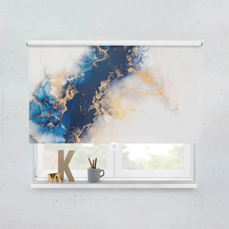 Springrollo Motiv "Abstrakte Kunst Marmortinte"