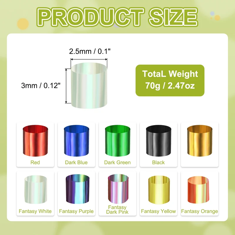 Straw Tube Beads, 70 g 3D Plastic Beads for Crystal Mud Fantasy White