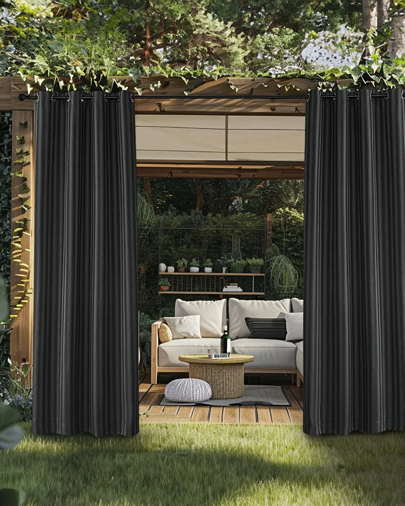 Miami Fishtail Patterned Waterproof Custom Outdoor Curtain