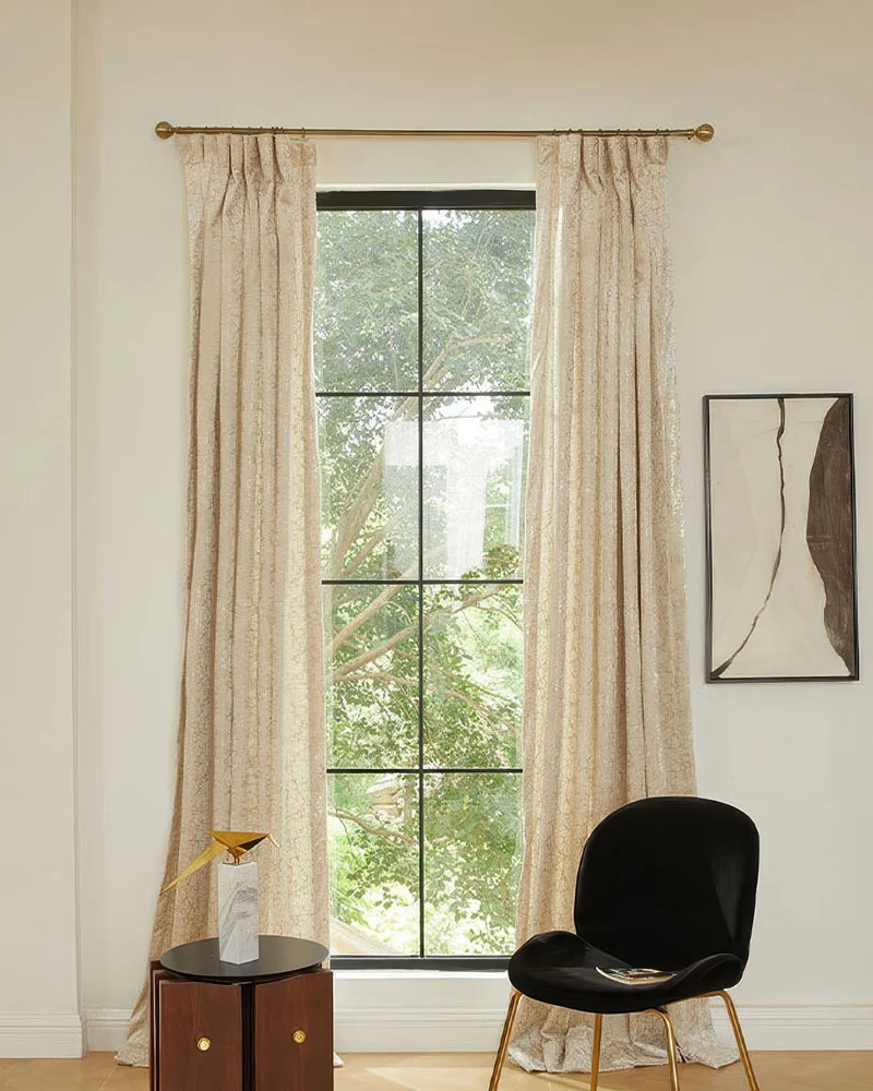 Luxor Foil Printed Velvet Patterned Custom Curtain | Designed in Italy