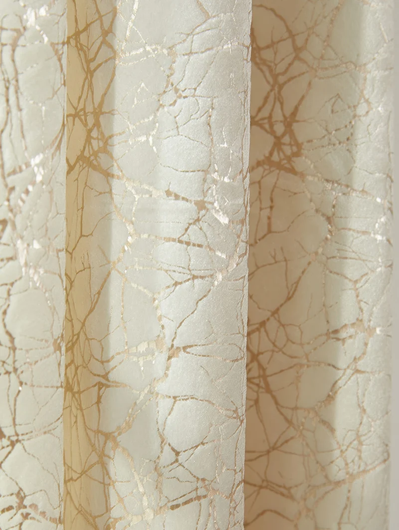 Luxor Foil Printed Velvet Patterned Custom Curtain | Designed in Italy