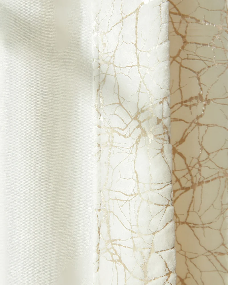 Luxor Foil Printed Velvet Patterned Custom Curtain | Designed in Italy