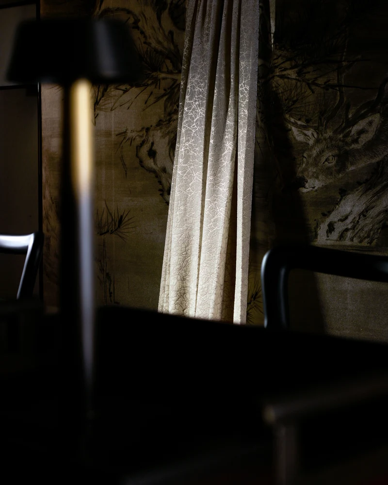 Luxor Foil Printed Velvet Patterned Custom Curtain | Designed in Italy