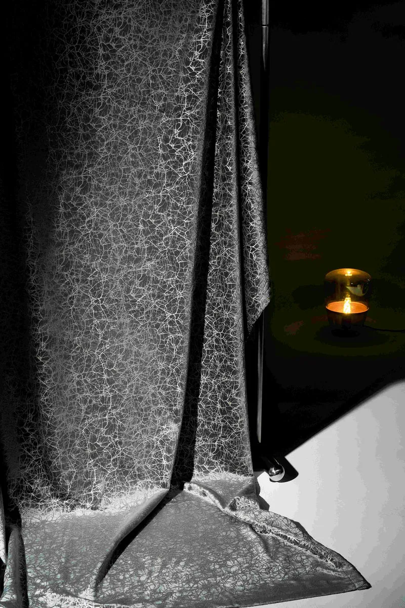 Luxor Foil Printed Velvet Patterned Custom Curtain | Designed in Italy