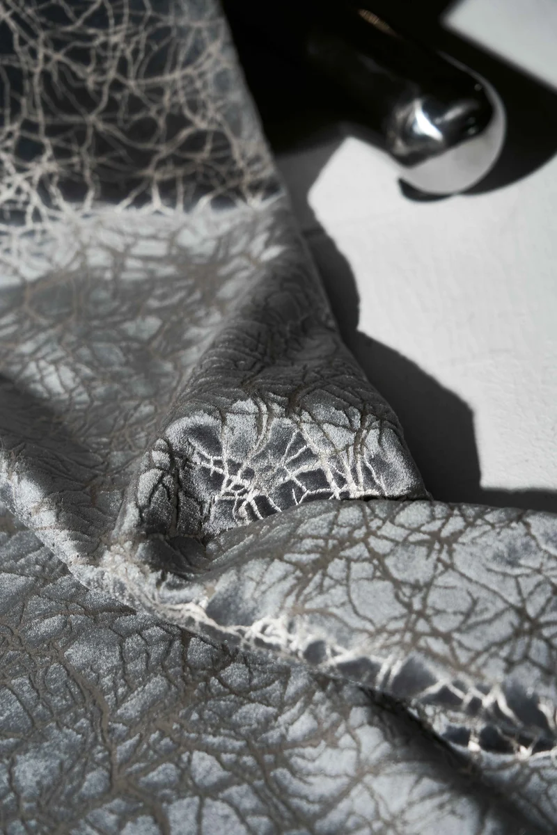 Luxor Foil Printed Velvet Patterned Custom Curtain | Designed in Italy