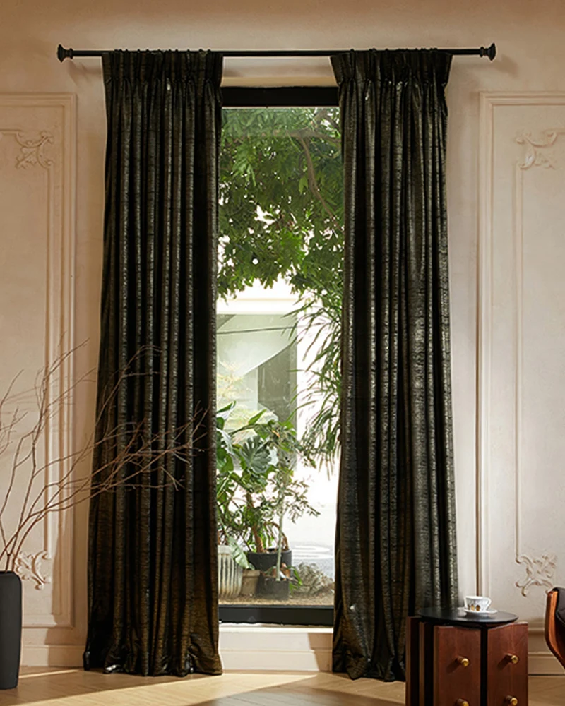 Rome Foil Printed Velvet Custom Curtain | Designed in Italy