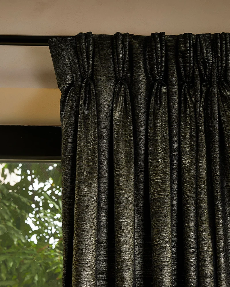 Rome Foil Printed Velvet Custom Curtain | Designed in Italy