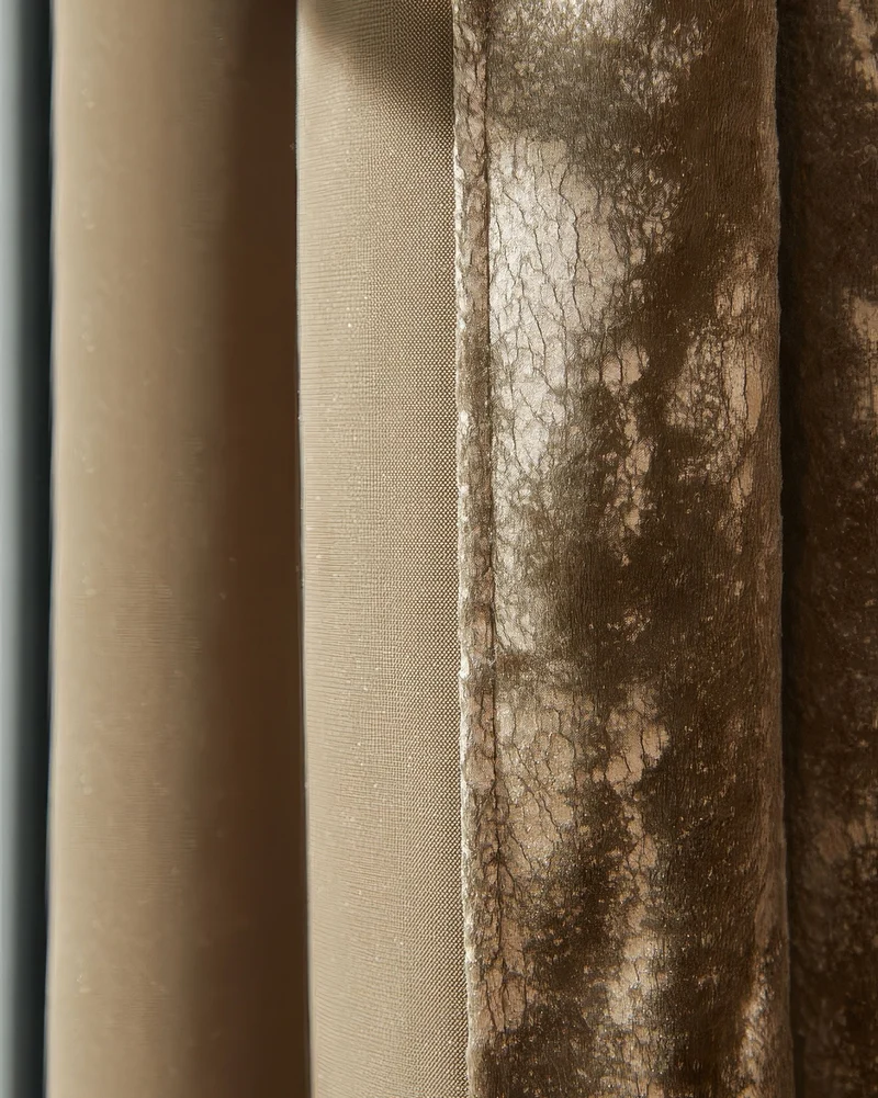 Casablanca Foil Printed Velvet Patterned Custom Curtain | Designed in Italy
