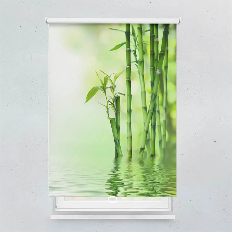 Springrollo Motiv "Bambus Wasser"