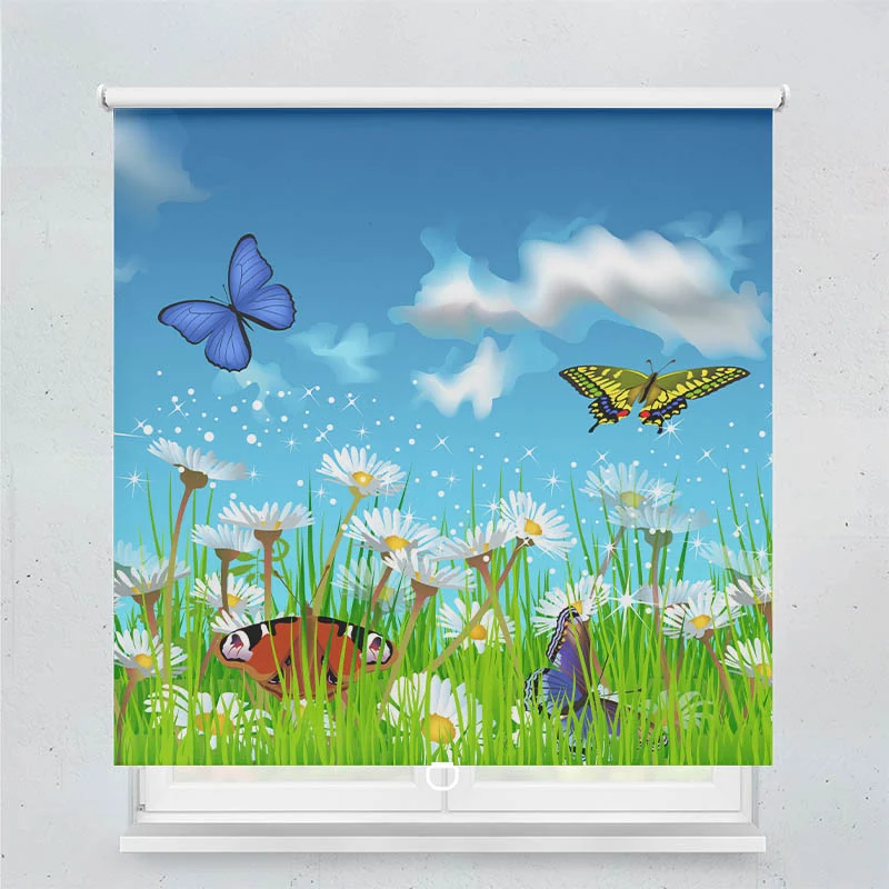 Springrollo Motiv "Schmetterlinge Wiese"