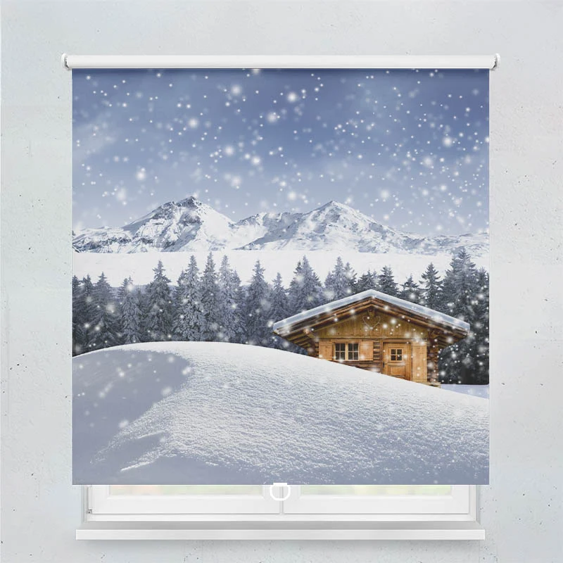 Springrollo Motiv "Schneehuette Winter"